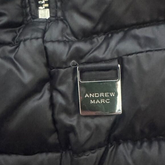 Andrew Marc black puffer jacket packable lightweight premium down - Picture 9 of 12